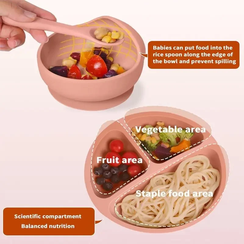 Baby Feeding Tableware 6 in1 Set Silicone