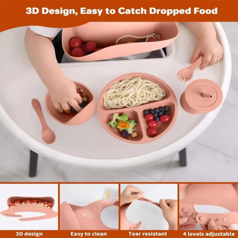 Baby Feeding Tableware 6 in1 Set Silicone