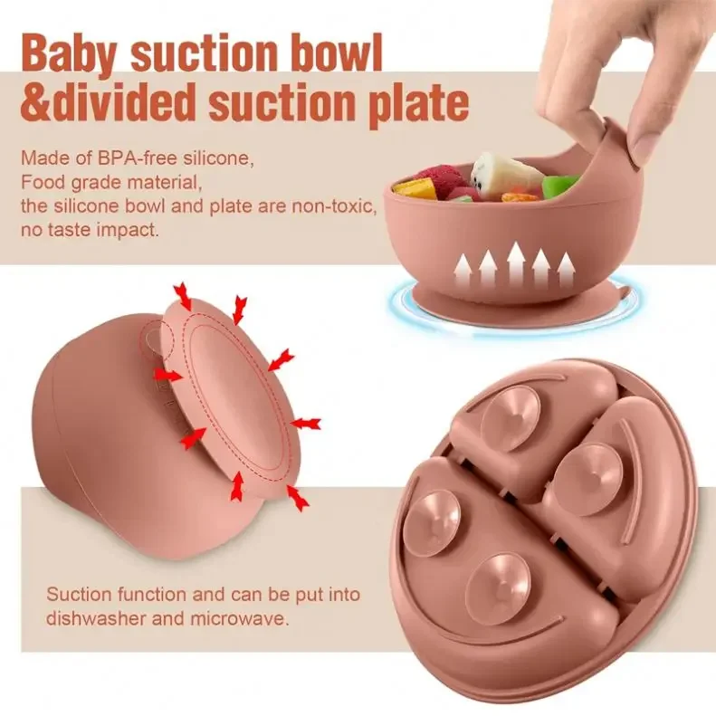 Baby Feeding Tableware 6 in1 Set Silicone