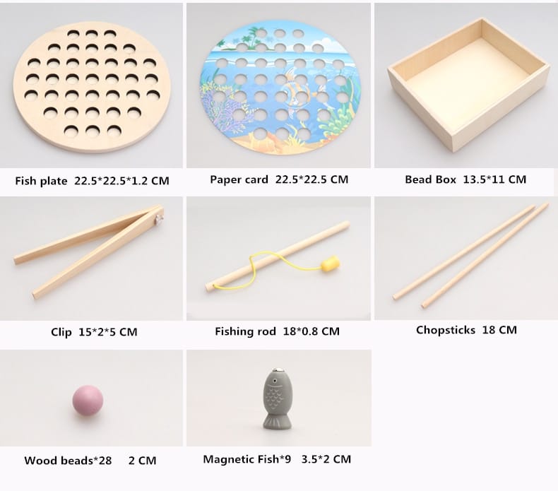 Kid's Fishing Wooden Montessori Toy