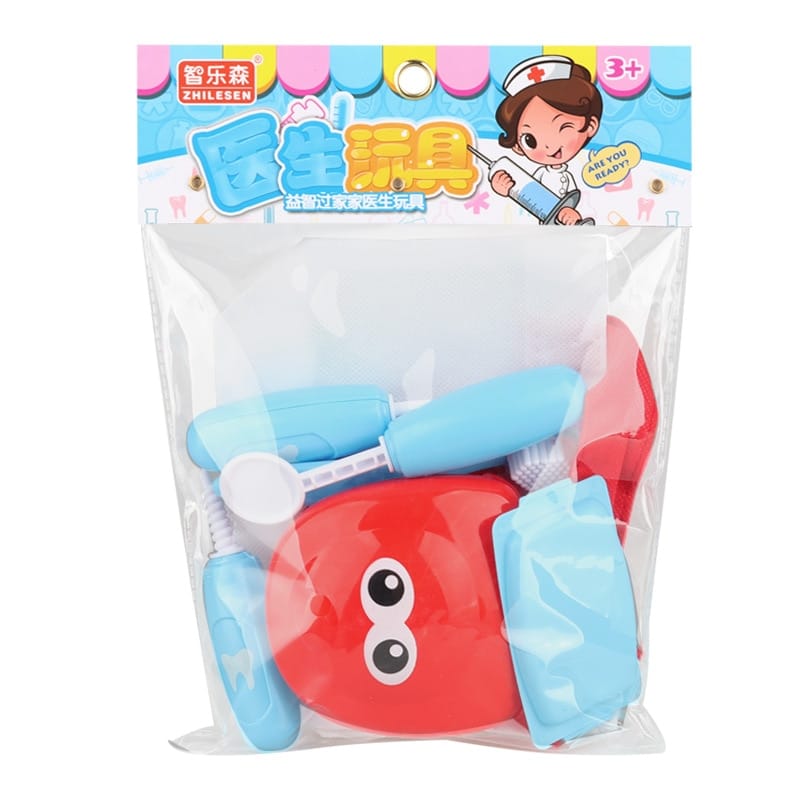 Kid's Plastic Dentist Check Teeth Play Model Set