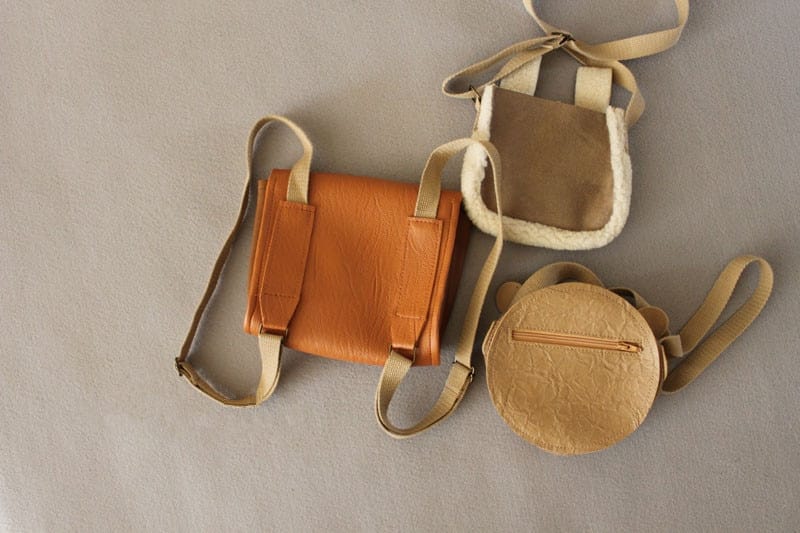 Bear Stylized Leather Backpack for Baby