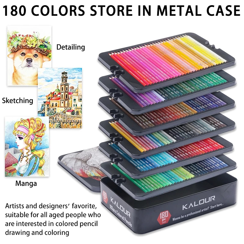 Coloring Pencil Set 180 Colors