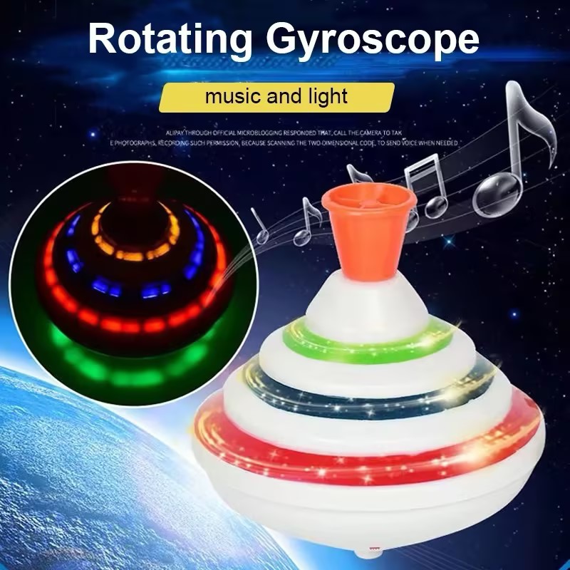 Classic Magic Spinning Tops Toy Music Light with LED Light